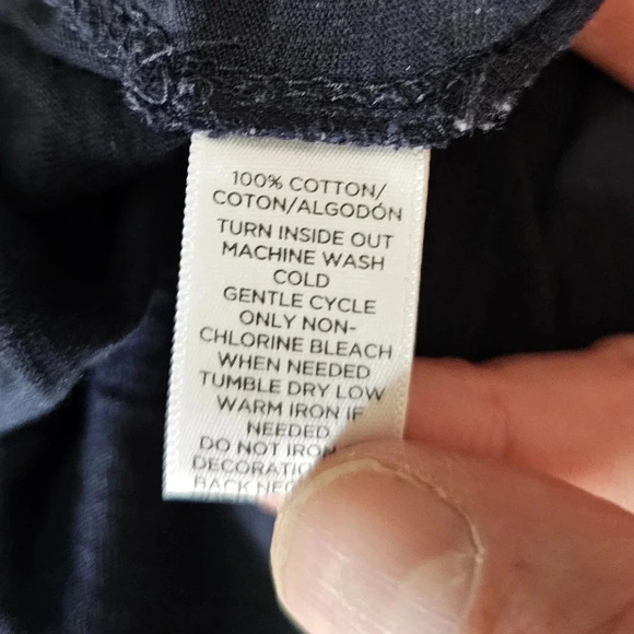 Ann Taylor LOFT M Black Short Sleeve Polka Dot Stretch Tee Classic Shirt - Picture 5 of 7